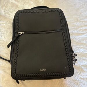 Calpak Black Backpack with Braided Detail